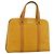 Borsa a mano in pelle giallo oro Auth BA11047 di BURBERRY D'oro