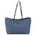 FENDI Celeria Tote Bag aus Leder hellblau silber Auth ka2780 - Ansicht 3