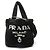 Borsa 2 in 1 in shearling e pelliccia di pecora con logo Prada Nero - vista 3