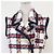 Conjunto 2 en 1 de mezcla de lana con estampado de cuadros Gucci Roja Multicolor Blanco roto Azul marino - vista 11