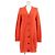 Cárdigan largo de cachemira 100% Hermès Roja Naranja