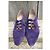 Autre Marque Escarpins Delage Guillies en daim violet foncé - vue 3