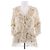 Alexander Mcqueen Camicia beige con volantini in seta e cotone
