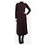 Autre Marque Vestido de mezcla de cachemira y algodón marrón - talla M Castaño - vista 3