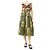 Autre Marque Vestido midi de capas amarillo y negro - talla UK 10