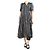 Autre Marque Vestido midi de algodón estampado negro - talla UK 12