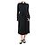 Autre Marque Schwarzes Hemdblusenkleid mit Gürtel - Größe L