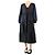 Autre Marque Vestido midi de algodón negro con volantes - talla UK 10