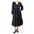 Autre Marque Vestido midi de algodón negro con volantes - talla UK 10 - vista 3