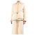 Salvatore Ferragamo Cremfarbene gesteppte Jacke - Größe UK 16 Roh
