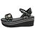 Robert Clergerie Sandalias de plataforma negras con joyas - talla EU 38 Negro