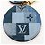 Portachiavi in denim Monogram Louis Vuitton Rosso Blu Monogramma - vista 3