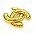 Timeless Spilla Matelassé Coco Mark di Chanel D'oro - vista 2