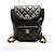Chanel Matelassé Lammfell Rucksack Schwarz