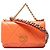 Borsa a spalla matelassé Chanel 19 con catena Arancione