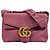 Bolso de hombro de cuero rosa GG Marmont de Gucci