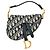 Borsa a Spalla Mini Saddle Dior Trotter Christian Dior Blu navy
