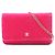 Wallet On Chain Chanel Pink CC gesteppte Samt Geldbörse mit Kette
