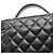 Schwarze CC Stepp-Lammleder Vanity Bag von Chanel - Ansicht 9