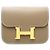 Constance Monedero de cuero Epsom Hermès Gris pardo - vista 2