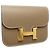 Constance Monedero de cuero Epsom Hermès Gris pardo - vista 4