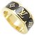 Louis Vuitton Flight Mode Nano Gram Emaille Ring Schwarz Golden - Ansicht 2