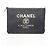 Borsa clutch in denim con logo Chanel 21a serie 2015-2016 Blu