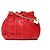 Borsa a Spalla Mini Perla Cannage Christian Dior Rosso