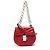 Borsa a spalla in pelle gioiello Chloé Drew 2 in 1 Rosso