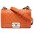 Le Boy Bolsa de Ombro Chanel Mini Caviar Boy Laranja