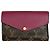 Louis Vuitton Pallas Compact Dreifach-Wallet Braun Pink Dunkelviolett
