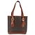 Céline Celine Vintage Macadam Canvas and Leather Marrone