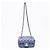 Bolso de Hombro Chanel Twin Classic Mini Matelassé de Cordero Azul