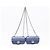 Bolso de Hombro Chanel Twin Classic Mini Matelassé de Cordero Azul - vista 3