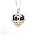 Collana con cuore in strass e logo Coco C23B di Chanel D'oro