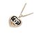 Collana con cuore in strass e logo Coco C23B di Chanel D'oro - vista 3