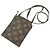 Pochette Secret Monograma de lona Louis Vuitton Castaño