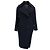 Acne Studios Era Single-Breasted Faux Fur Collared Coat in Navy Blue Wool