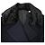 Acne Studios Era Single-Breasted Faux Fur Collared Coat in Navy Blue Wool - view 5
