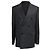 Edge Céline Blazer duplo risca de giz Celine em lã preta
