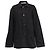 Lemaire Buttoned Workwear Jacket with Pockets in Black Cotton Denim