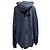 Oversized Kapuzenpullover aus navyblauer Baumwolle mit Balenciaga-Logo-Print Marineblau - Ansicht 4