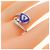 Autre Marque Gstb Platinum950 Tanzanit Diamantring Lila - Ansicht 5