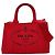 Borsa in tela Canapa da donna di Prada Rosso