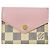 Billetera plegable Damier Azur Louis Vuitton Rosa Crudo