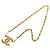 Timeless Colar de corrente de pérolas com marca Coco da Chanel vintage Dourado