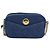 Versace Medusa Icon Mini Bolsa Câmera em Denim Acolchoado com Bolso Frontal Azul
