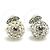 Orecchini a goccia in metallo argento con strass Chanel - vista 3