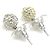 Orecchini a goccia in metallo argento con strass Chanel - vista 5