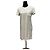 Vestido t-shirt de algodão branco Hermès Paris com bolso bordado
